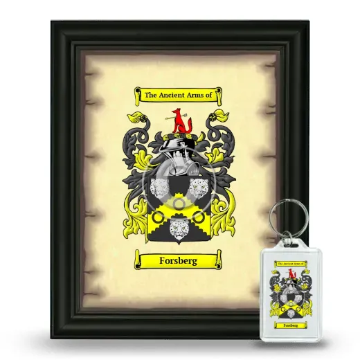Forsberg Framed Coat of Arms and Keychain - Black