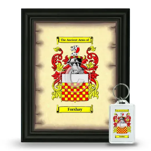 Forshay Framed Coat of Arms and Keychain - Black