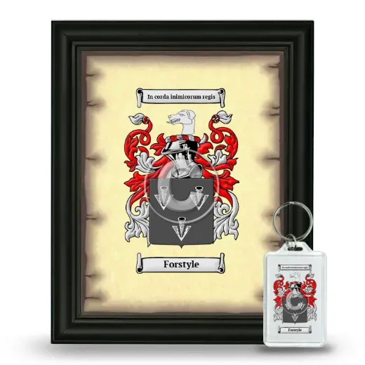 Forstyle Framed Coat of Arms and Keychain - Black