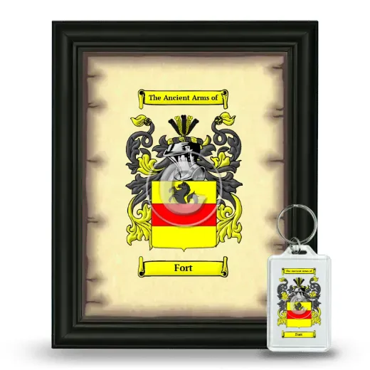 Fort Framed Coat of Arms and Keychain - Black