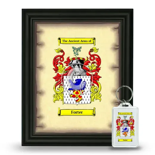 Forter Framed Coat of Arms and Keychain - Black