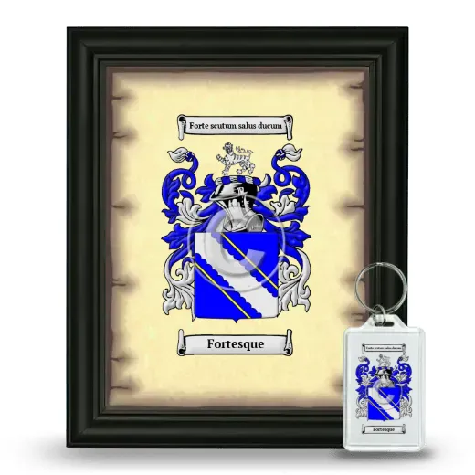 Fortesque Framed Coat of Arms and Keychain - Black