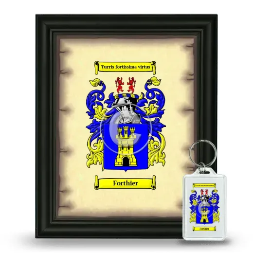 Forthier Framed Coat of Arms and Keychain - Black