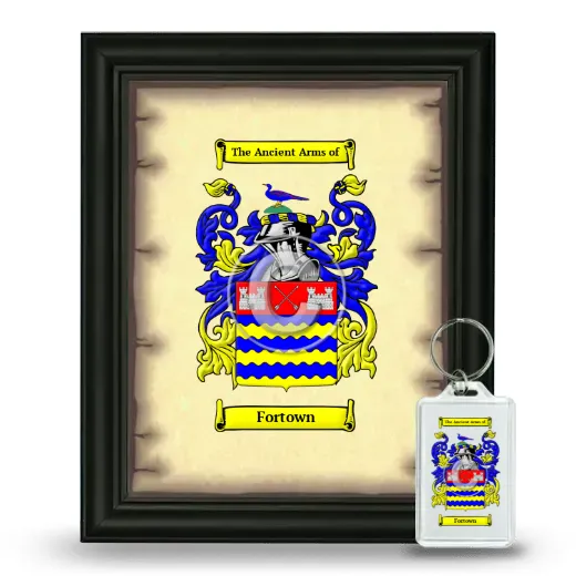 Fortown Framed Coat of Arms and Keychain - Black