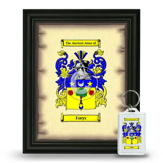 Forys Framed Coat of Arms and Keychain - Black
