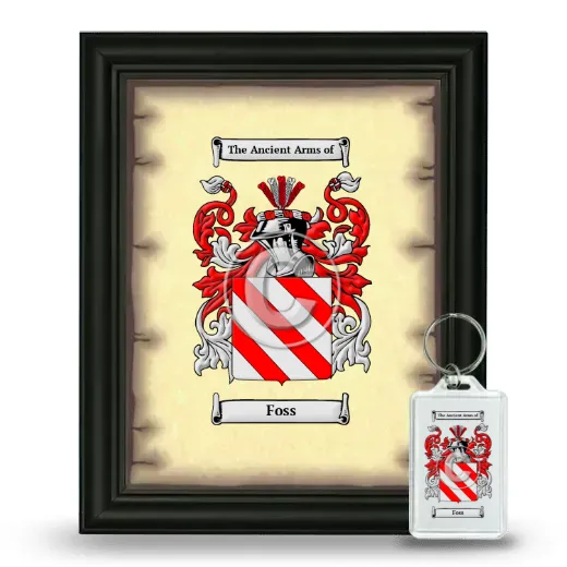 Foss Framed Coat of Arms and Keychain - Black