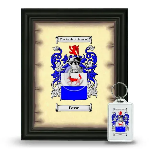 Fosse Framed Coat of Arms and Keychain - Black