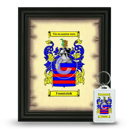 Fountaink Framed Coat of Arms and Keychain - Black