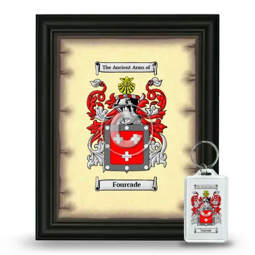Fourcade Framed Coat of Arms and Keychain - Black