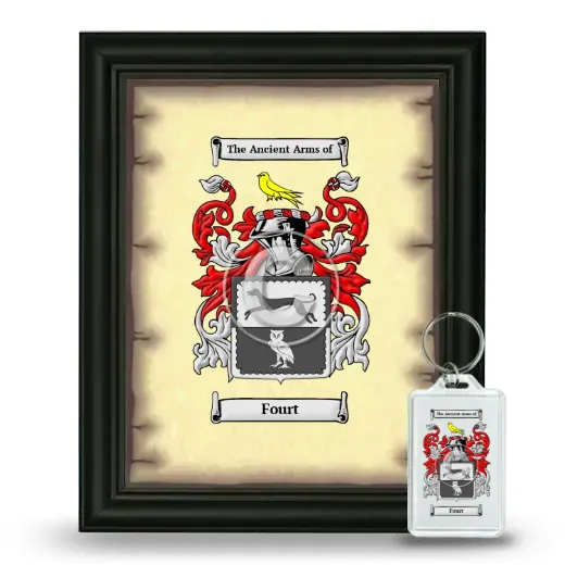 Fourt Framed Coat of Arms and Keychain - Black