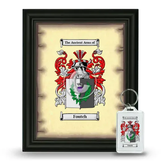 Foutch Framed Coat of Arms and Keychain - Black
