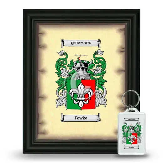 Fowke Framed Coat of Arms and Keychain - Black
