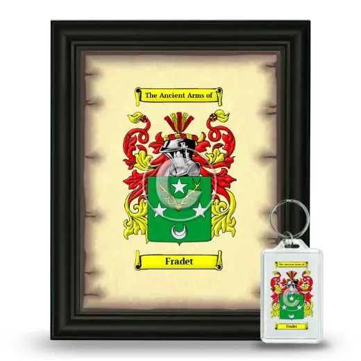 Fradet Framed Coat of Arms and Keychain - Black