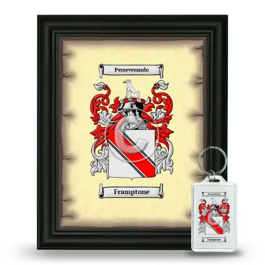 Framptone Framed Coat of Arms and Keychain - Black