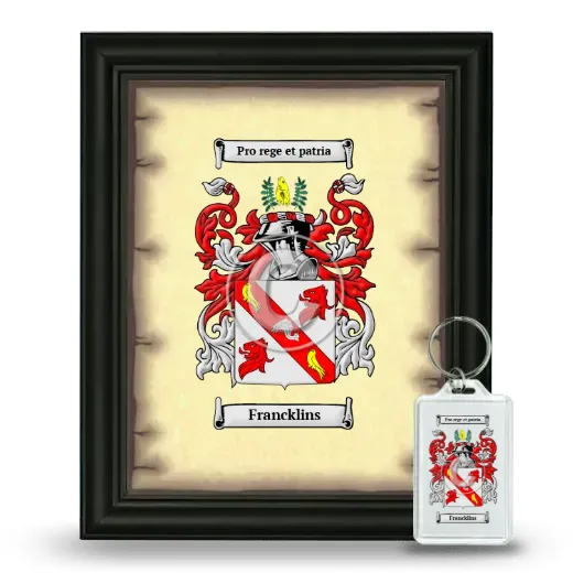 Francklins Framed Coat of Arms and Keychain - Black