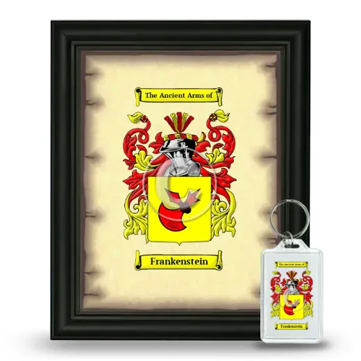 Frankenstein Framed Coat of Arms and Keychain - Black