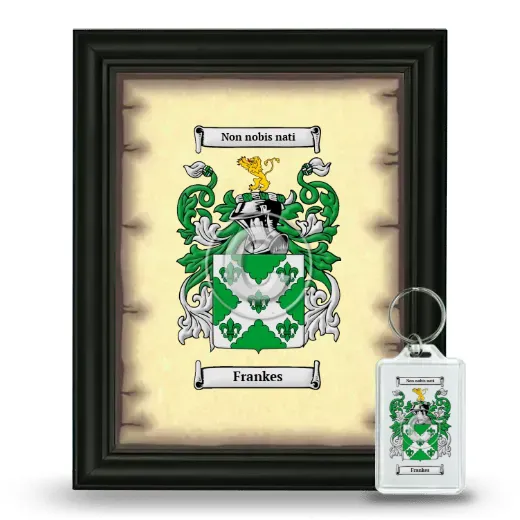 Frankes Framed Coat of Arms and Keychain - Black