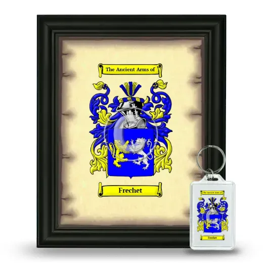 Frechet Framed Coat of Arms and Keychain - Black