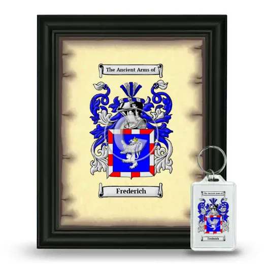 Frederich Framed Coat of Arms and Keychain - Black