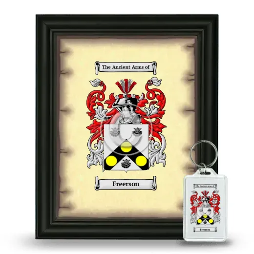 Freerson Framed Coat of Arms and Keychain - Black