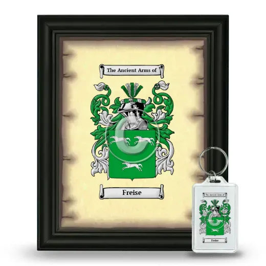 Freise Framed Coat of Arms and Keychain - Black