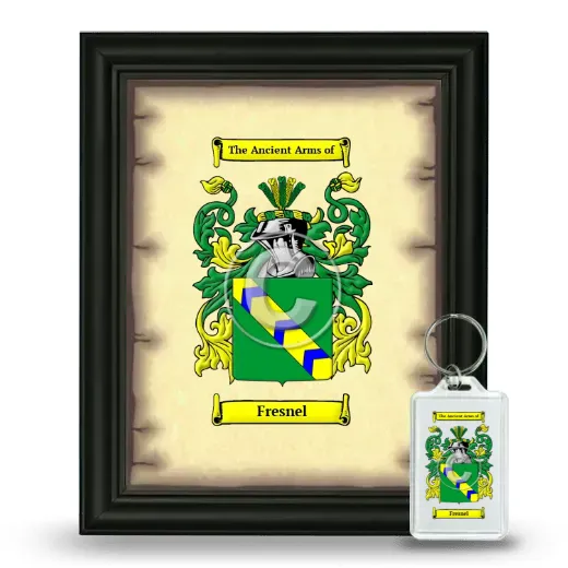 Fresnel Framed Coat of Arms and Keychain - Black