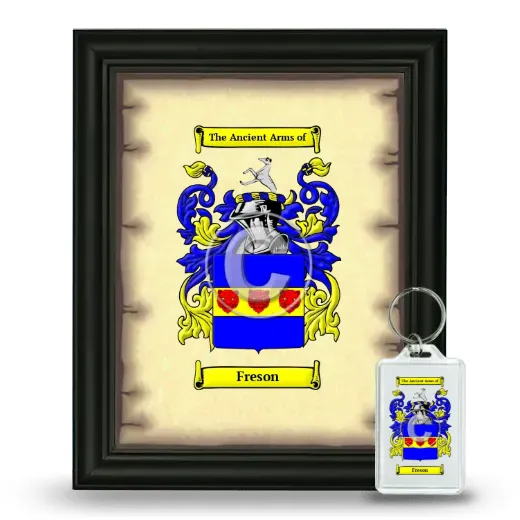 Freson Framed Coat of Arms and Keychain - Black