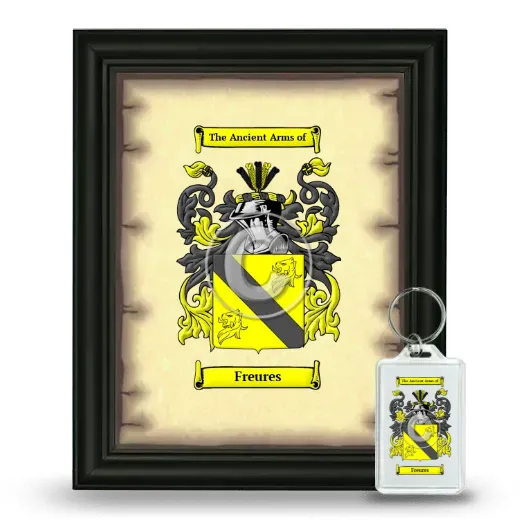 Freures Framed Coat of Arms and Keychain - Black