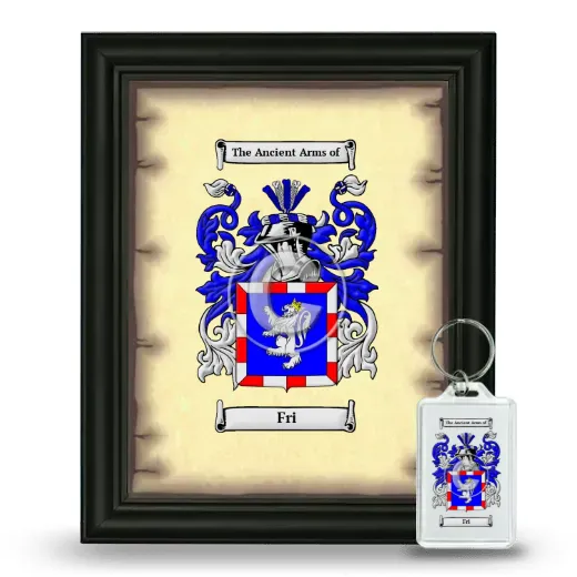 Fri Framed Coat of Arms and Keychain - Black
