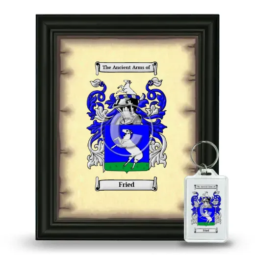 Fried Framed Coat of Arms and Keychain - Black