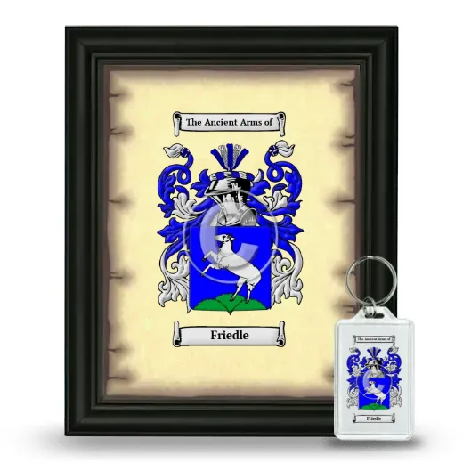 Friedle Framed Coat of Arms and Keychain - Black