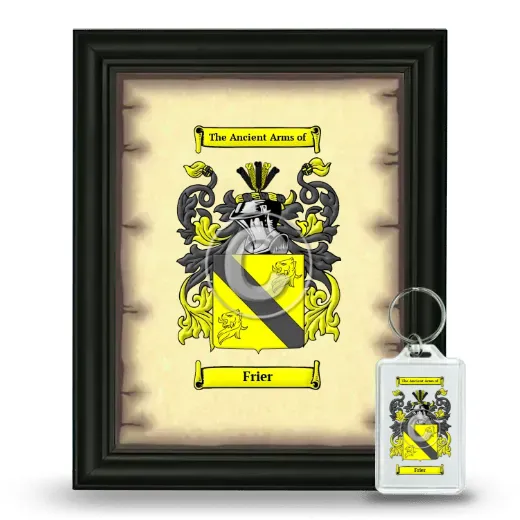 Frier Framed Coat of Arms and Keychain - Black