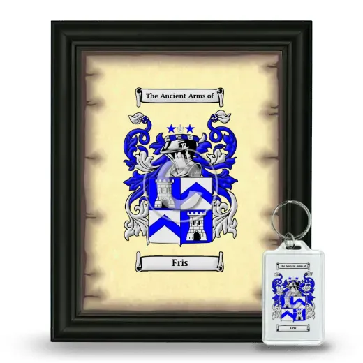 Fris Framed Coat of Arms and Keychain - Black