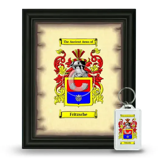 Fritzsche Framed Coat of Arms and Keychain - Black
