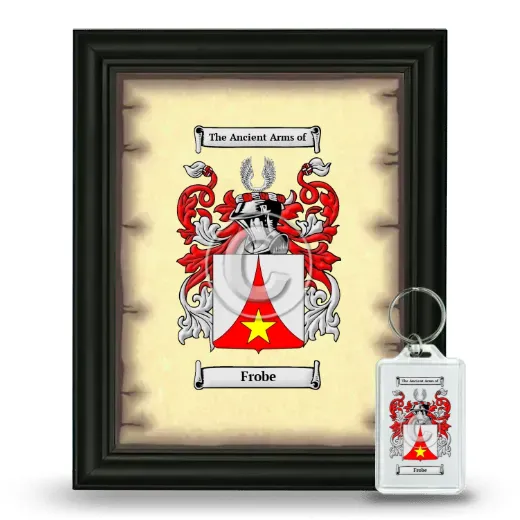Frobe Framed Coat of Arms and Keychain - Black