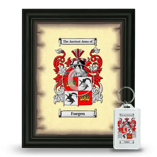 Fuegen Framed Coat of Arms and Keychain - Black