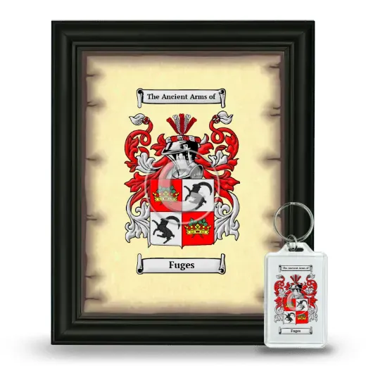 Fuges Framed Coat of Arms and Keychain - Black