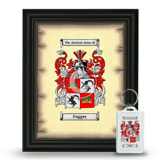 Fugger Framed Coat of Arms and Keychain - Black