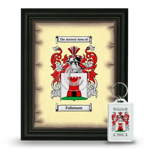 Fuhrman Framed Coat of Arms and Keychain - Black