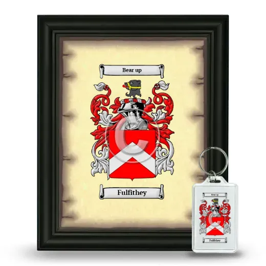 Fulfithey Framed Coat of Arms and Keychain - Black