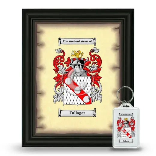 Fullager Framed Coat of Arms and Keychain - Black