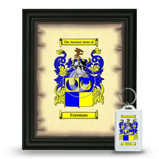 Fureman Framed Coat of Arms and Keychain - Black