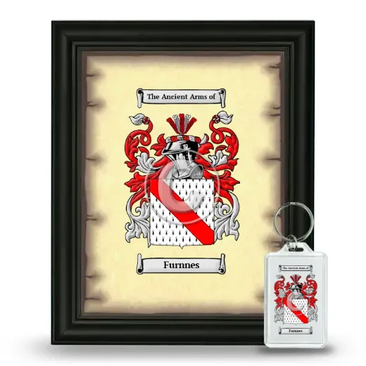 Furnnes Framed Coat of Arms and Keychain - Black