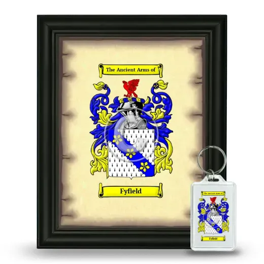 Fyfield Framed Coat of Arms and Keychain - Black