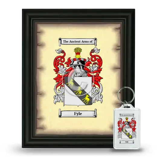 Fyle Framed Coat of Arms and Keychain - Black