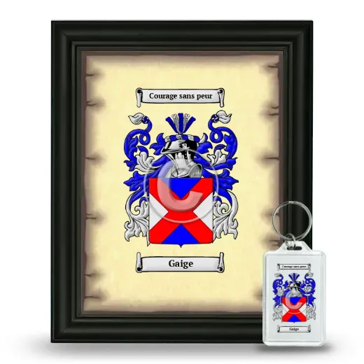 Gaige Framed Coat of Arms and Keychain - Black