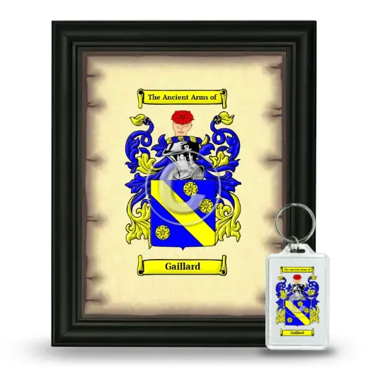 Gaillard Framed Coat of Arms and Keychain - Black