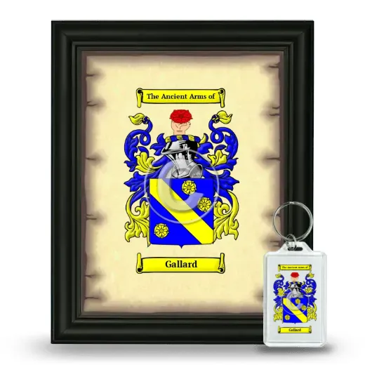 Gallard Framed Coat of Arms and Keychain - Black