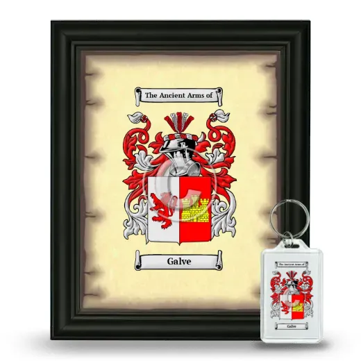 Galve Framed Coat of Arms and Keychain - Black
