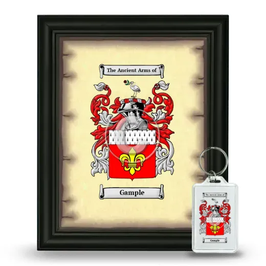 Gample Framed Coat of Arms and Keychain - Black